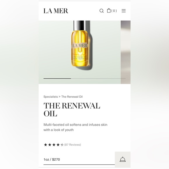 La Mer the renewing oil